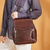 Sacs d'école Sac à dos en cuir véritable de haute qualité sac de voyage sac à dos femme épaule pour filles sac à dos femmes huile cire peau de vache sac à dos 230826