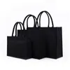 Evening Bags Women Jute Tote Burlap Bag with Soft HandleShopping Organizer Environmental Storage Handbag 230826