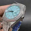 Boutique Men's Mechanical Watch Silver Diamond Fashion Watch Hip-Hop Rap Style Populära klockor