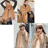 Scarves Winter Scarf Solid Thick Women Cashmere Scarves Neck Head Warm Hijabs Pashmina Lady Shawls Wraps Bandana Tassel 230826