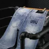 dżinsy designer dżinsy Wysoko jakości mody męskie dżinsy fajne luksusowy projektant denim dżinsowy dystansowany motocykl Blue Jean Slim Fit Motorcycle