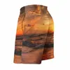 Męskie spodenki Sunset Print Board Summer Sea Fale Sports Fitness Krótkie spodnie Man Szybki suchy vintage niestandardowe pnie plażowe plus rozmiar