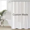 Cortinas de chuveiro iBedding personalizado cortina de chuveiro banheiro cortinas impermeáveis personalizadas PO poliéster banho decoração com ganchos POD Drop 230826