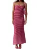Casual Dresses Women Sleeveless Knitted Maxi Dress Sexy Twisted Cutout Bodycon Fitted Long For Cocktail Beach Streetwear