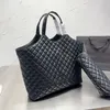 CARE MAXI BORSA SHOPPING IN PELLE DI AGNELLO TRAPUNTATA Borsa da donna con catena in metallo e ottone di lusso Borsa a tracolla da donna di grande capacità con Pou con cerniera Taglia grande piccola