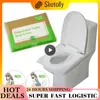 Toalettstol täcker 4-40 st hälsosamma vattentäta /packkuddar engångsbyggnad för bärbar pappersplatta resor hem badrum