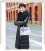 Women's Leather 2023 Winter Genuine Jacket Women Wool Fur Collar Long Sheepskin Coat Female Korean 90% White Duck Down Jackets