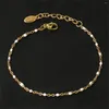 Очарование браслетов минималистская красочная эмалевая нержавеющая сталь для женского металлического золота