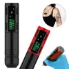 Kits de pistolets de tatouage Machine de stylo de tatouage sans fil batterie au Lithium électrique rechargeable pistolet de puissance de tatouage 1800 mAh Machine avec moteur sans noyau 230826