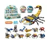 Lepin jouets 9060 briques oeufs de pâques construire brique 12 en 1 bricolage petites particules dinosaure Figure blocs torsion oeuf boîte aveugle pour les enfants