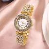 Montres-bracelets Sdotter Montres de mode pour femmes Simple Starry Sky Dial Montre à quartz de luxe Femmes Horloge Rose Gold Pointer Montre-bracelet pour