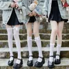 Women Socks Spring And Summer Long Over-the-knee Jk Uniform Silk Stockings White Butterfly Thin Style Japanese Girls Calf Mid-tube