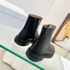 de rij schoenen Zwart leren enkel Chelsea Boots falt Fashion Booties Designer schoenen voor meisjesvrouwen