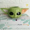 Tazze 3D simpatico personaggio tazza Wars Between Stars Series Green Cartoon Fun Ceramic Coffee Boy Gift