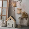 Candle Holders Tall Romantic Holder European Iron Mould Luxury Wedding Modern Lantern Candelabros Para Velas Home Decor