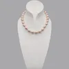 Choker FoLisaUnique Gray Green Pink Baroque Shell Pearl Necklace For Women Elegant Casual Single Strand Mother Of