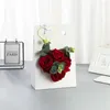 Cadeau cadeau 50pcs / lot amour boîte de fleur portable créatif rose boutique arrangement paquet emballage en gros