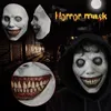 Party Masks Halloween Zombie Mask Props Grudge Ghost Hedging Realistic Masquerade Long Hair Scary Gift 230826