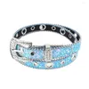 Cinture Cintura da donna elegante con chiusura a fibbia Strass scintillanti Cowgirl Un'aggiunta alle donne