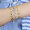 Link Bracelets Horse Lover Jewelry Three Color Snaffle Bit Pendant Silver Women Bracelet 2023 Charm