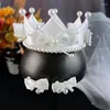 Pinces à cheveux couronne de mariée en Satin perlé, petit couvre-chef de mariage haut de gamme, nœud papillon, accessoires de coiffure en perles, 2023