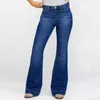 Women's Jeans Slim Fit Embroidery Flare High Waisted Wide Leg Bootcut Stretch Pants Good Yoga