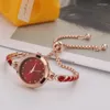 Wristwatches Elegant Round Dial Quartz Watch Scratch Resistant Glass Mirror For Shopping And Daily Life