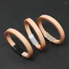 Bangle 2023 Charm Men Jewelry Classic Genuine Leather Bracelet For Stainless Steel Magnetic Clasp Punk Style Homme Bangles Gifts