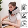 Almohadas de masaje para el cuello RLESMEN Almohada de masaje eléctrica en forma de U Espuma viscoelástica Masajeador suave Almohadas de avión de viaje para dormir Cuidado de la salud cervical 230826