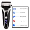 Elektrische Rasierapparate USB wiederaufladbare Rasierer Edelstahl Rasiermaschine für Männer 3D Triple Floating Blade Razor Barber 230826