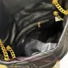 Luxuriöse Designer-Umhängetasche für Damen, Puffer-Umhängetasche, echtes Leder, modische Umhängetasche, hochwertige kleine gesteppte Nappaledertasche, Gold-Silber-Kettentasche