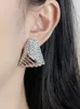 Boucles d'oreilles de créateurs SL Luxe Top Français Heavy Industry Flash Diamant Triangle Petit Design Géométrique Exagération Senior Boucles D'oreilles Femme Accessoires Bijoux