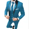 Men's Suits Fashion Navy Blue Men Slim Fit 3 Pieces Shawl Lapel Elegant Formal Classic Male Wedding Set Trajes De Hombre