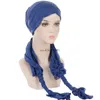 Women Pre-Tied Hat Muslim Braids Turban Hijab Chemo Cap Hair Loss Cover Head Scarf Wrap Headwear Bandana Bonnet Turbante Mujer