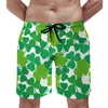 Mäns shorts Shorts Shorts Print Board Firar St Patricks Day Running Surf Beach Short Pants Roliga tryckta stora storlekar Simstammar