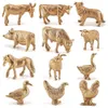 Andere Spielzeuge 12 Stück realistische Tierfiguren Simuliertes Geflügel Actionfigur Bauernhof Hund Ente Hahn Modelle Bildung für Kinder Kinder Geschenk 230826