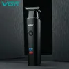 Elektryczne gówniane VGR Hair Trimmer Professional Trimmers Bezpośrednie naładowanie Clipper wyświetlacz LED V 937 230826