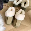 su sandali peluche di peli Slifori Donne Inverno Slip Slides Scarpe da casa di cotone Designer di suola femmina 230826 629 Cott