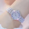 Orologi da polso Smvp Bee Sister Bracciale al quarzo con diamanti Orologi da donna Orologio da polso impermeabile in acciaio da donna in oro rosa Cristallo Unico