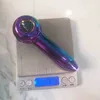 Dernière galvanoplastie verre lourd fumer tabac à main tuyau 12 cm One Hitter filtres à cigarettes brûleurs à huile à base de plantes tuyaux bol outil accessoires