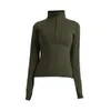 Women's sports jacket yoga stretch jogging jacket long sleeved sportswear half zipper thin outdoor standing collar