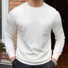 Erkek Sweaters 2023 Sonbahar Örme Uzun Kollu Yuvarlak Yuvarlak Boyun İnce Plow Homme Moda Kazak İş Çekişme Herren Cakullover Kış 230826