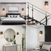 Wall Lamp American Retro LED With Glass Cover Bathroom Cabinet Bedside Aisle Hallway Indoor Lighting Fixture