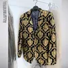 Herenpakken Blazers VAGUELETTE Luxe heren slim fit blazer Herfst Winter Bloemenprint Jas Bruiloft Podium Casual smoking 230826