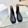 de rij schoenen Zwart leren enkel Chelsea Boots falt Fashion Booties Designer schoenen voor meisjesvrouwen