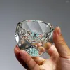 Bicchieri da vino Vetro creativo Tazza da tè Turchese Lamina d'oro Moda domestica Cristallo di diamante