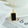 Kedjor Ruiyi Real 18K Gold Pendant Halsband Natural Agate Stone Design Pure AU750 Chain for Women Fine Jewelry Gift