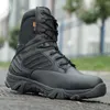 Boots Men's Work Shoes Genuine Leather Waterproof Lace Up Tactical Boot Fashion Motorcycle Men Combat Ankle Military Army 230826