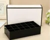 Klassische, hochwertige Acryl-Aufbewahrungsbox mit 18 Gittern, kosmetische, multifunktionale Aufbewahrungsbox, Lipgloss-Ausstellungsständer mit Geschenkverpackung