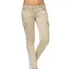 Women's Jeans Side Three Bag Tight Fitting Calf Pants